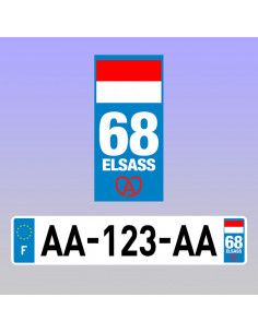 Grand Est - Adhésifs plaque d'immatriculation 2