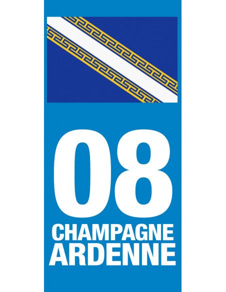 Grand Est - Adhésifs plaque d'immatriculation