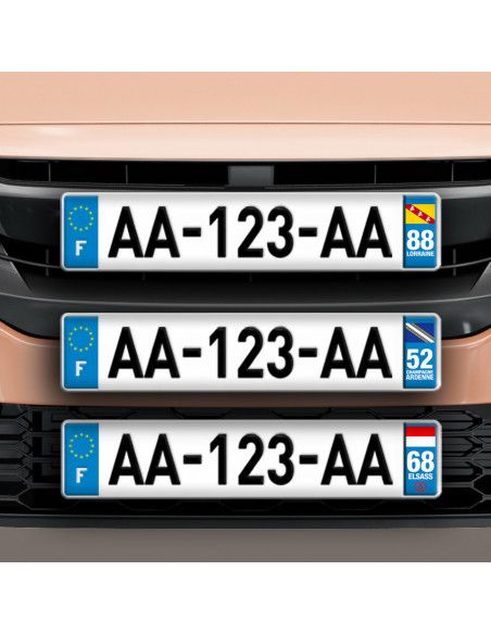 Grand Est - Adhésifs plaque d'immatriculation