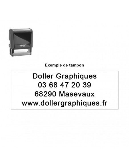 Tampon 58 x 22mm (4 lignes)