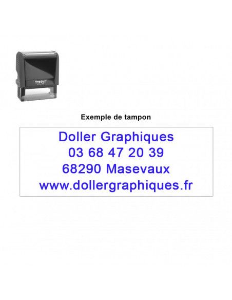 Tampon 58 x 22mm (4 lignes)