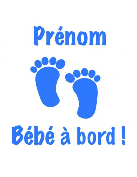 Bébé à bord - Prénom personnalisable