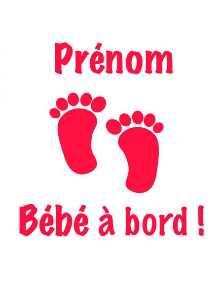 Bébé à bord - Prénom personnalisable