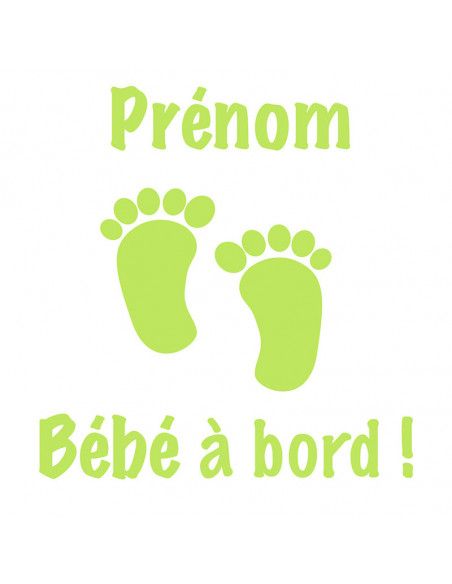 Bébé à bord - Prénom personnalisable
