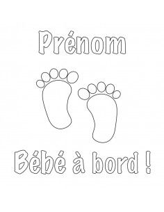 Bébé à bord - Prénom personnalisable 2
