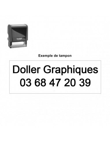 Tampon 38 x 14mm (2 lignes)