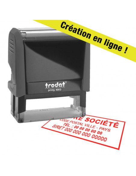 Tampon 58 x 22mm (4 lignes)