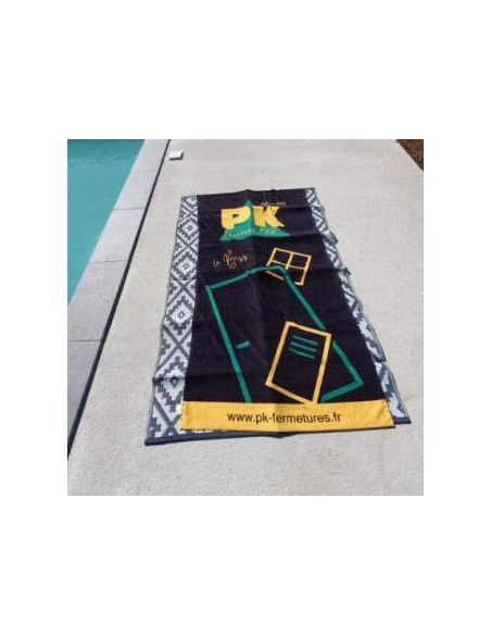 Serviette plage coton impression personnalisée - 180x100 cm