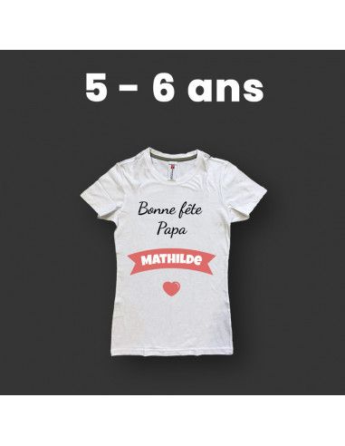 T-shirt enfant personnalisé 2 faces (Avant & Dos)