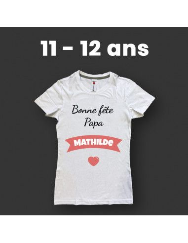 T-shirt enfant personnalisé 2 faces (Avant & Dos)