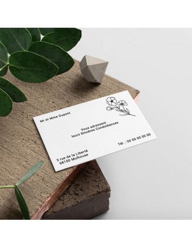 Carte de correspondance 12x8cm - Recto