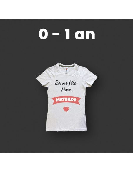 T-shirt enfant personnalisé 1 face (Avant ou Dos)