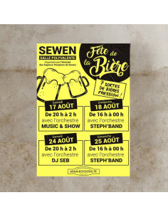 Affiche fluo sur mesure