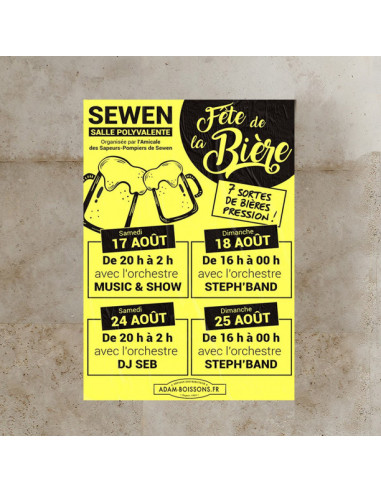 Affiche fluo sur mesure