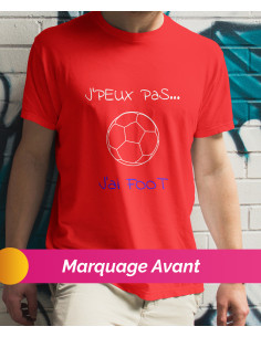 Tee Shirt 1 face avant ou dos - rouge 2