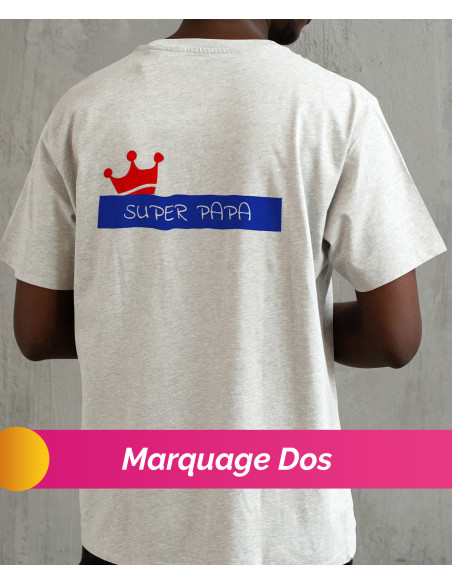 tshirt 2 faces coeur & dos - blanc