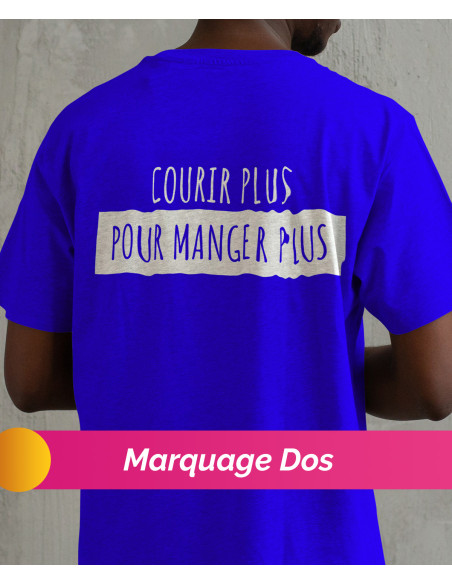 tshirt 2 faces avant & dos - bleu