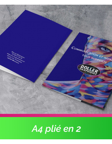Dépliant A4 plié en 2