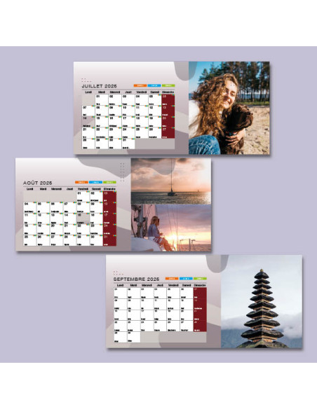 Calendrier Chevalet 10 par 21