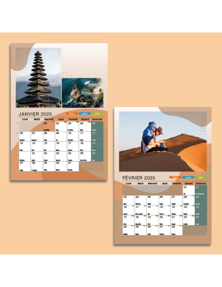 Calendrier Chevalet A6