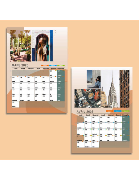 Calendrier Chevalet A6