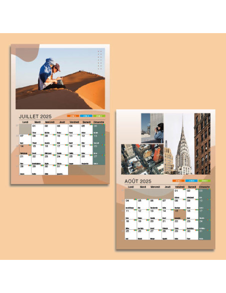 Calendrier Chevalet A6