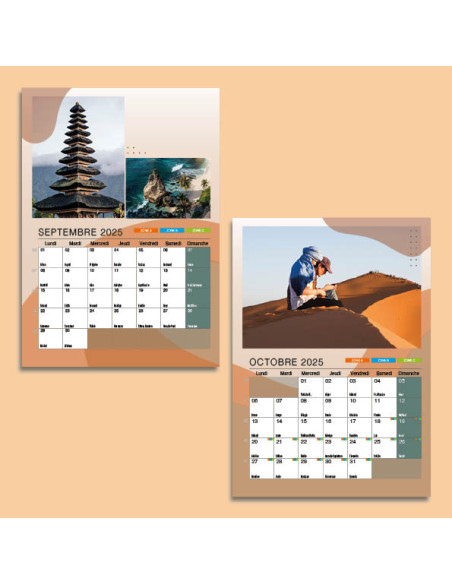 Calendrier Chevalet A6