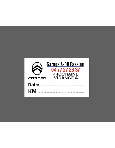 ETIQUETTES type vidange