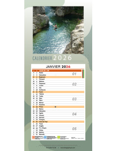 Calendrier MURAL fond cartoné