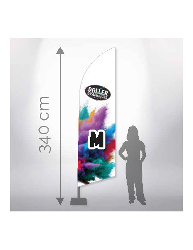 Drapeau plume classique