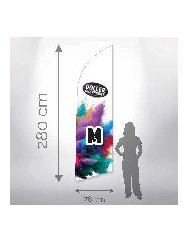 Drapeau plume classique