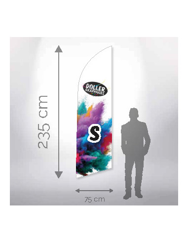 Drapeau plume classique