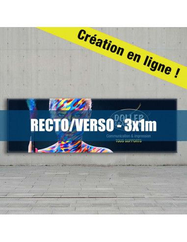 Banderole 3x1m Recto/Verso