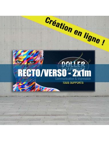 Banderole 2x1m Recto/Verso