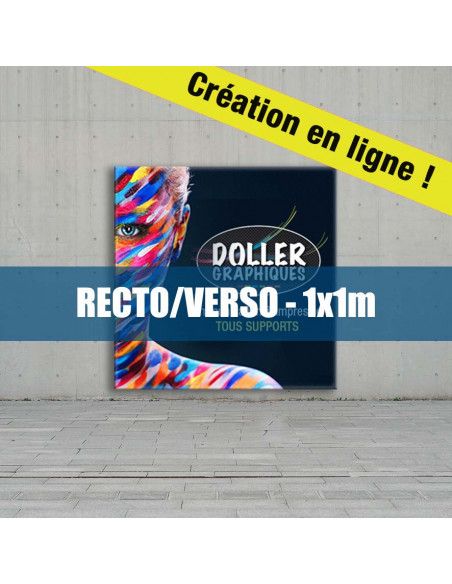 Banderole 1x1m Recto/Verso
