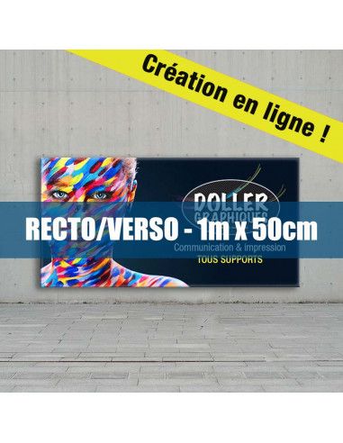 Banderole 1mx50cm Recto/Verso